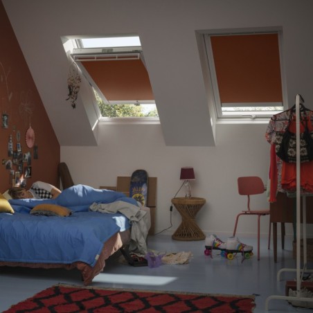 DSL KWL Cortina de escurecimento solar com calhas brancas