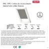 DKL SWL Cortina de escurecimento manual com calhas brancas