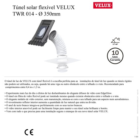 TWF 0K14  Tunel solar flexivel VELUX  - Ø 350mm