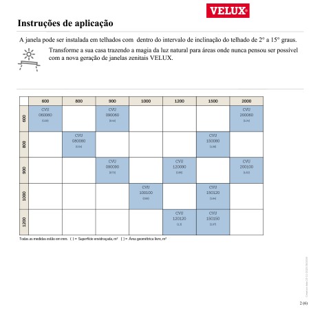CFU S0X2 Janela fixa com vidro plano