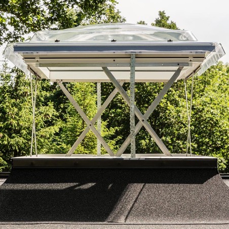 CSP Janela de desenfumagem com  cúpula de acrílico transpartente