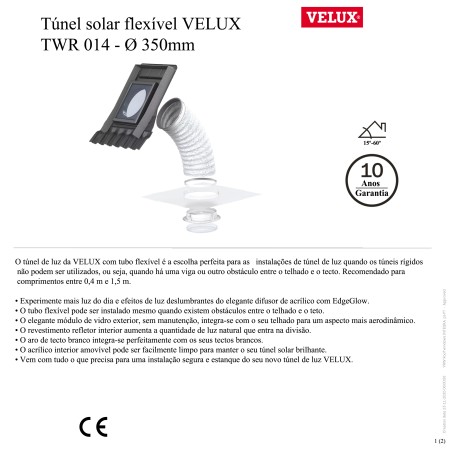 TWF 0K14  Túnel de luz flexível VELUX  - Ø 350mm