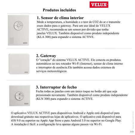VELUX ACTIVE KIX 300  Controlo de clima interior