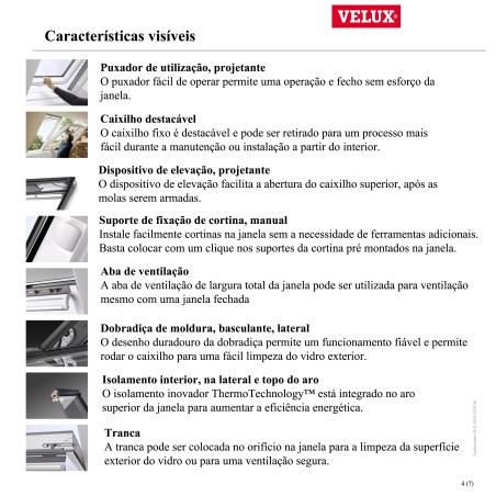 GPLS 3 em 1 janela projectante manual