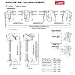 GPLS 3 em 1 janela projectante manual