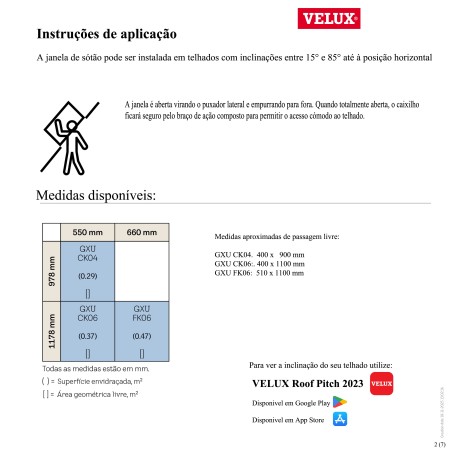 GXU Janela de saída para o exterior para uso profissional em poliuretano