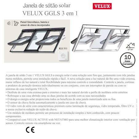 GGLS 3 em 1 30 Janela basculante 3 em 1 Solar
