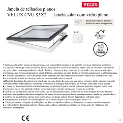CVU S3X2 Janela solar com vidro plano