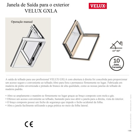 GXLA Janela de saída para o exterior para uso profissional de abertura direita