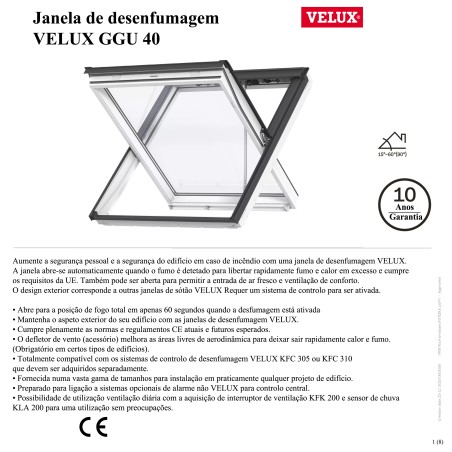 GGU 40 Janela de desenfumagem em poliuretano