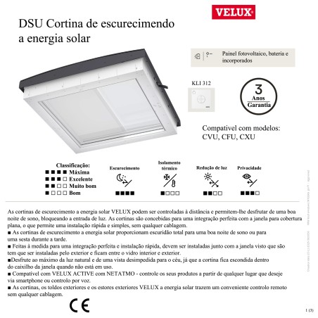 DSU Cortina de escurecimento a energia solar