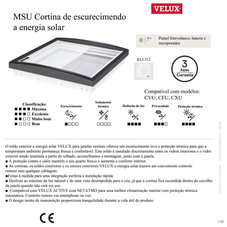 MSU Toldo exterior a energia solar