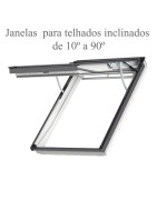 Janelas de telhado Inclinado 10º a 90º