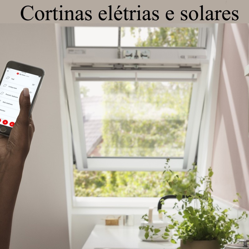 Cortinas eléctricas e solares