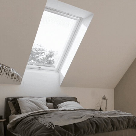 DKL SWL Cortina de escurecimento manual com calhas brancas