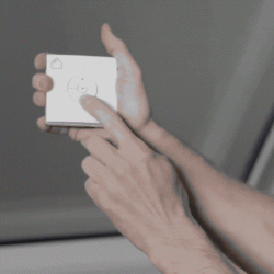 DSL K Cortina de escurecimento solar com calhas cinza